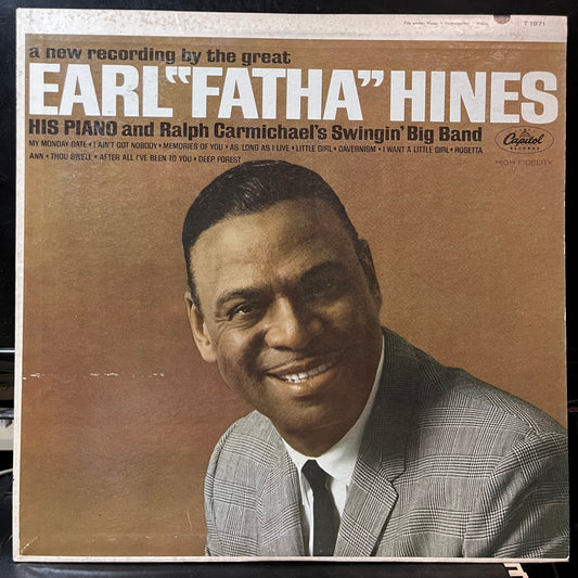 Earl Hines With Ralph Carmichael's Swingin' Big Ba - Earl "Fatha" Hines! (VINYL LP CAPITOL T-1971 1963) | USED Excellent (EX) Excellent (EX)-Music History