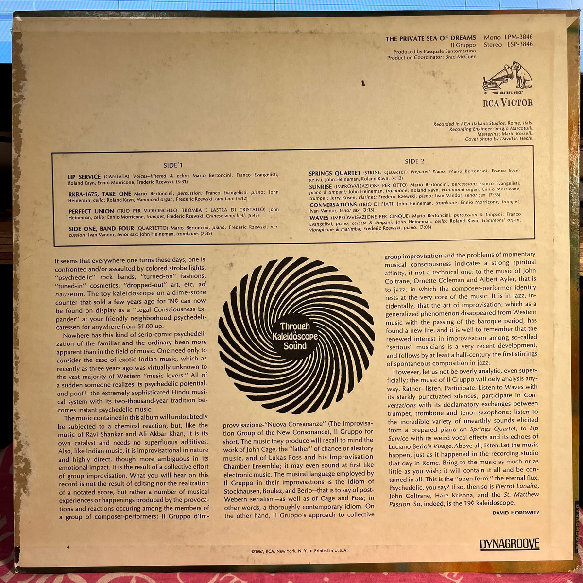 Gruppo di Improvvisazione Nuova Consonanza - The Private Sea Of Dreams | Near Mint (NM) Excellent (EX)-Music History