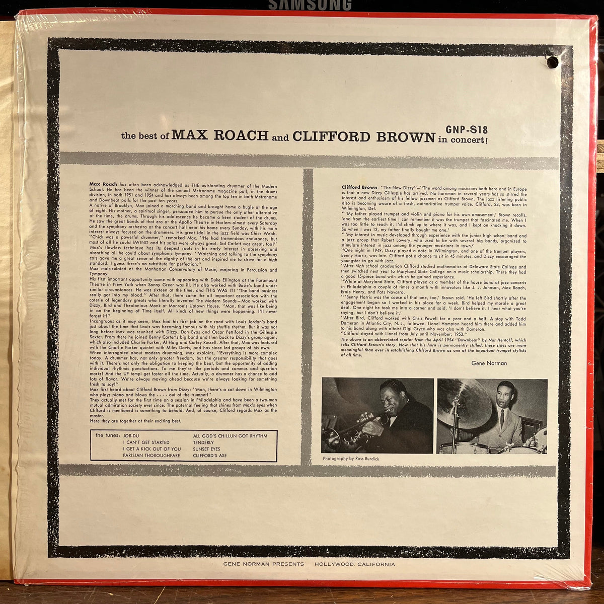 Clifford Brown And Max Roach - The Best Of Max Roach And Clifford Brown In Concert (VINYL) | Near Mint (NM) Near Mint (NM)-Music History