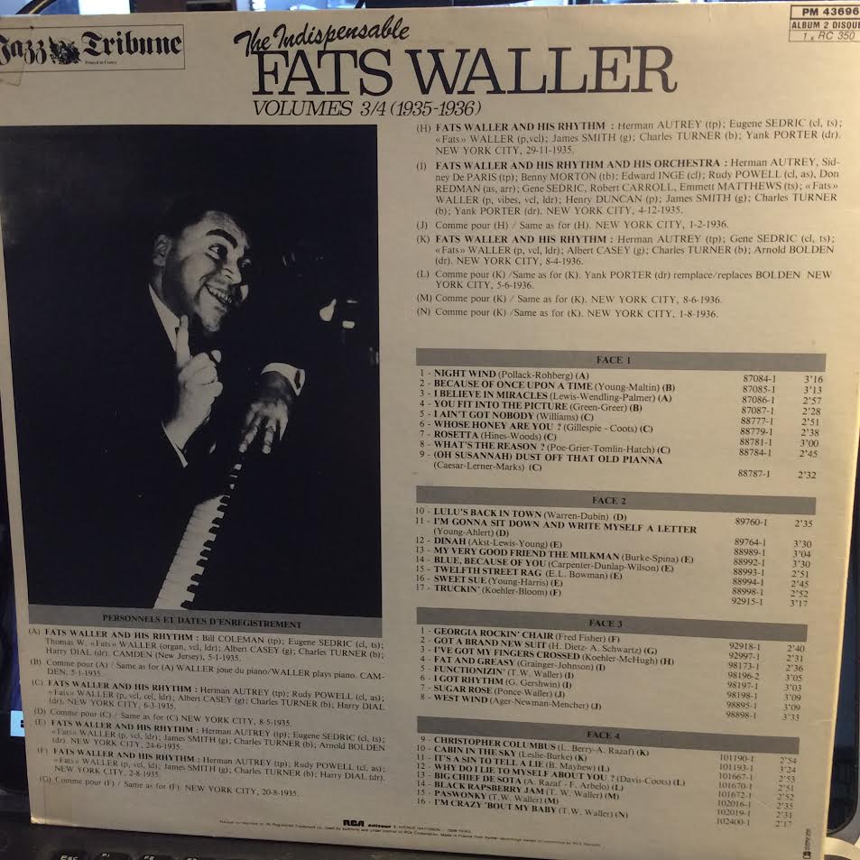 Fats Waller - The Indispensable Fats Waller - Volumes 3/4 (1935-1936) (2xVINYL) | Near Mint (NM) Excellent+ (EX+)-Music History