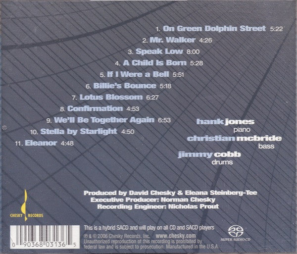 Hank Jones / Christian McBride / Jimmy Cobb - West Of 5th (SACD) | Near Mint (NM) Near Mint (NM)-Music History