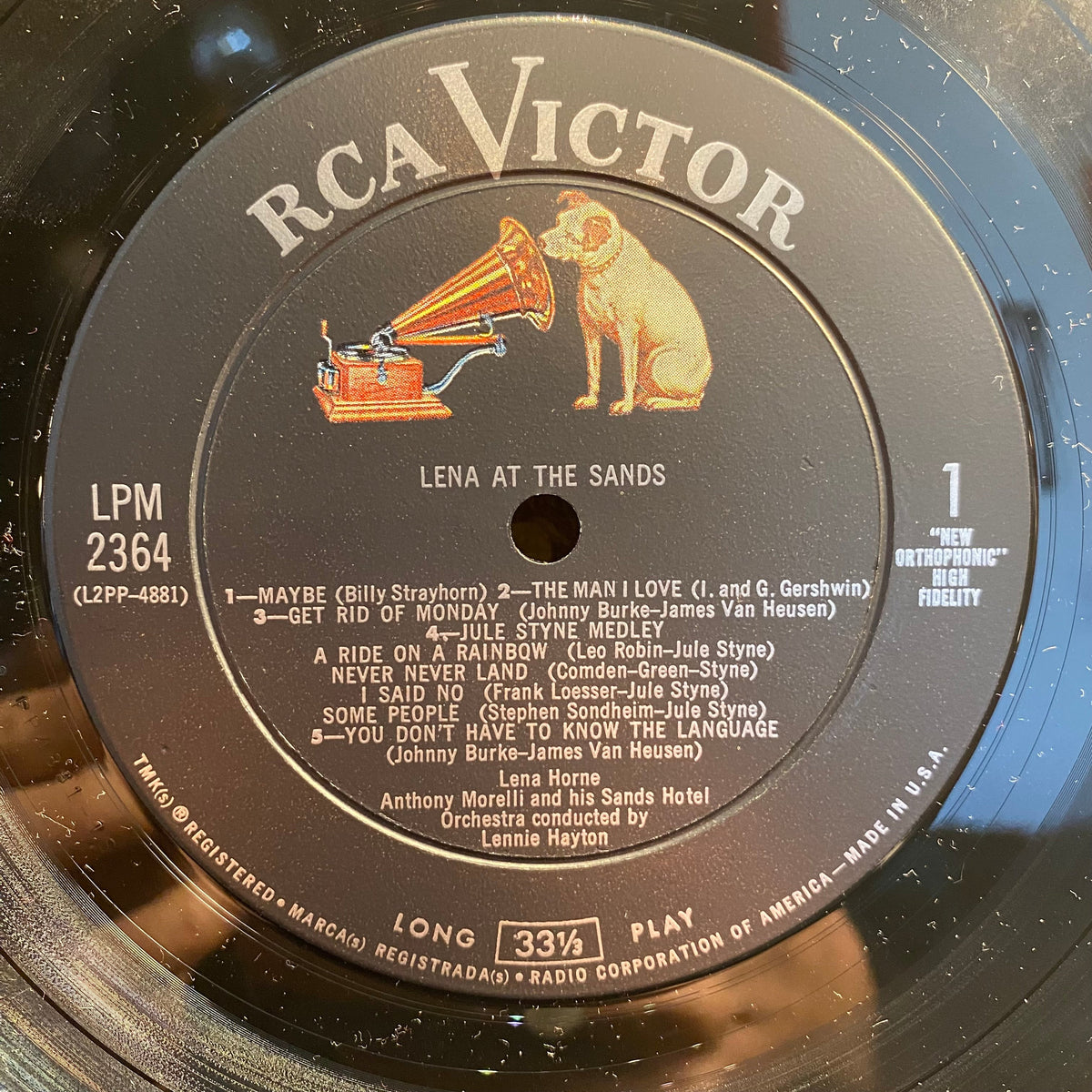 Lena Horne - Lena At The Sands *MONO / 1S* | Near Mint (NM) Near Mint (NM)-Music History