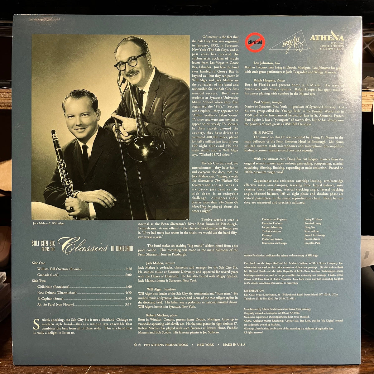 Salt City Six - Salt City Six Plays The Classics In Dixieland (VINYL) | Near Mint (NM) Near Mint (NM)-Music History