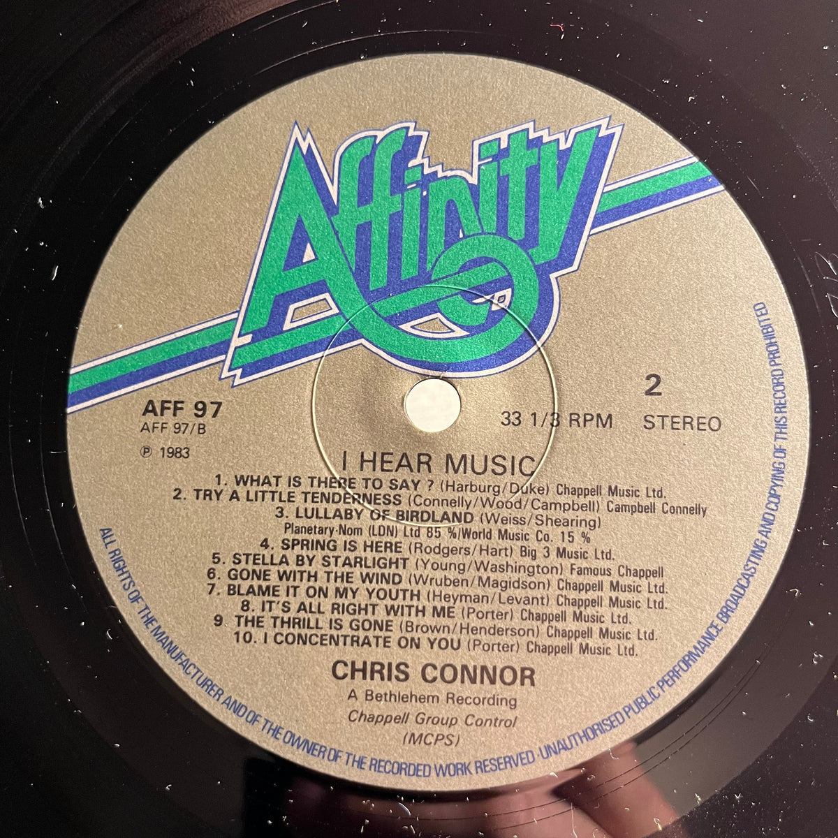 Chris Connor - I Hear Music *UK* | Near Mint (NM) Near Mint (NM)-Music History