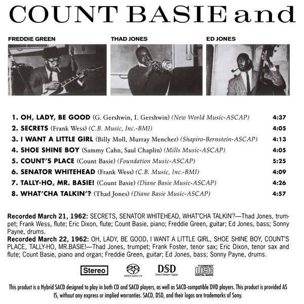 Count Basie And The Kansas City Seven - Count Basie And The Kansas City 7 (SACD) | Near Mint (NM or M-)-Music History