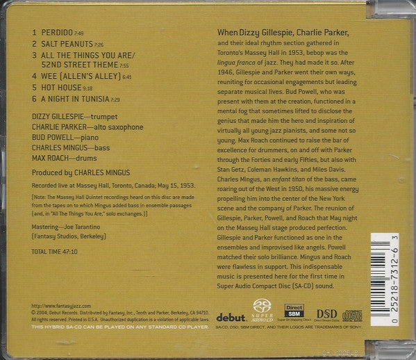The Quintet - Jazz At Massey Hall (SACD) | Near Mint (NM) Near Mint (NM)-Music History