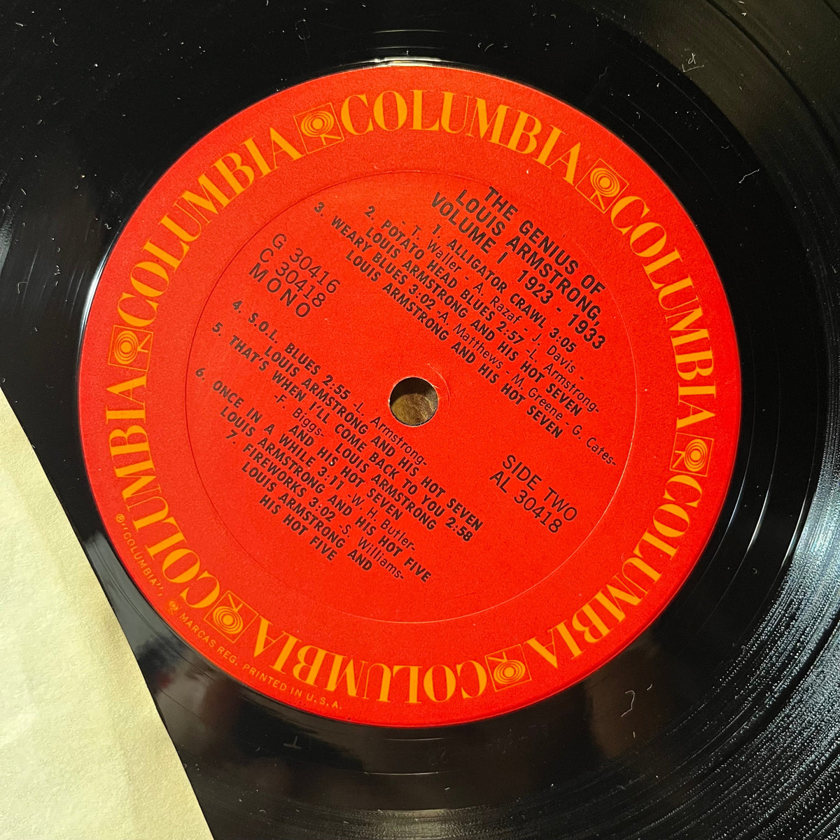 Louis Armstrong - The Genius Of Louis Armstrong Volume 1: 1923-1933 (VINYL 2xLP COLUMBIA G 30416 1971) | USED Near Mint (NM or M-) Near Mint- (NM-)-Music History