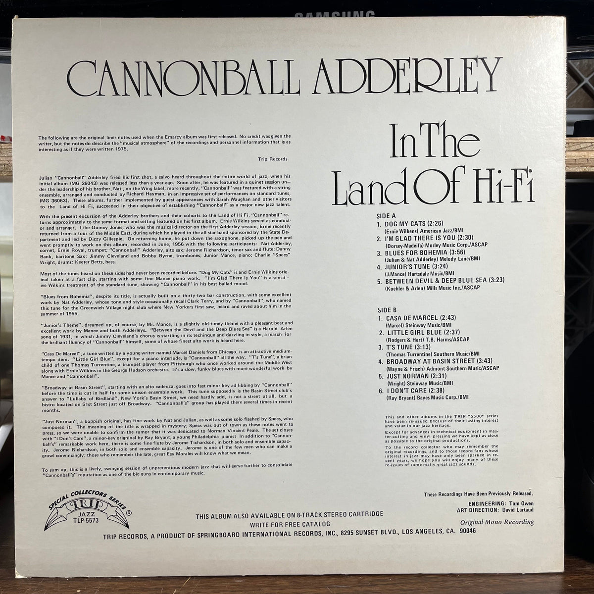 Cannonball Adderley - In The Land Of Hi-Fi (LP) | Near Mint (NM) Near Mint (NM)-Music History