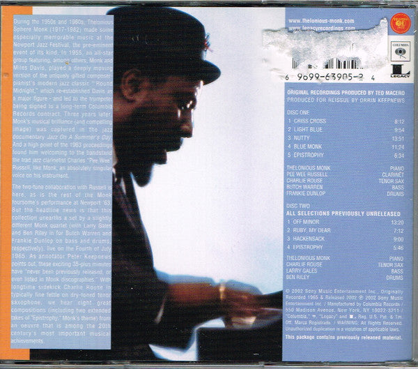 Thelonious Monk - At Newport 1963 & 1965 (2cCD) | Near Mint (NM) Near Mint (NM)-Music History