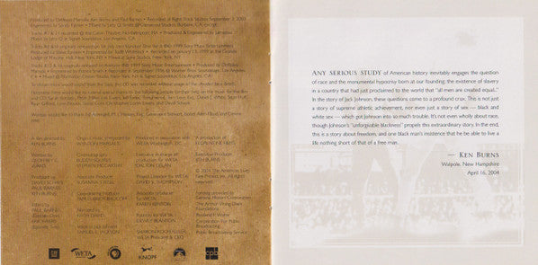Unforgivable Blackness - The Rise And Fall Of Jack Johnson (CD) | Near Mint (NM or M-)-Music History