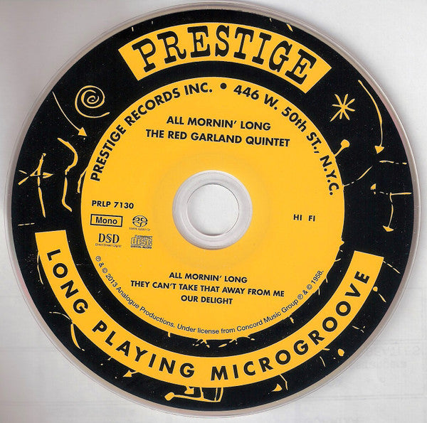 The Red Garland Quintet - All Mornin' Long (SACD) | Near Mint (NM) Near Mint (NM)-Music History