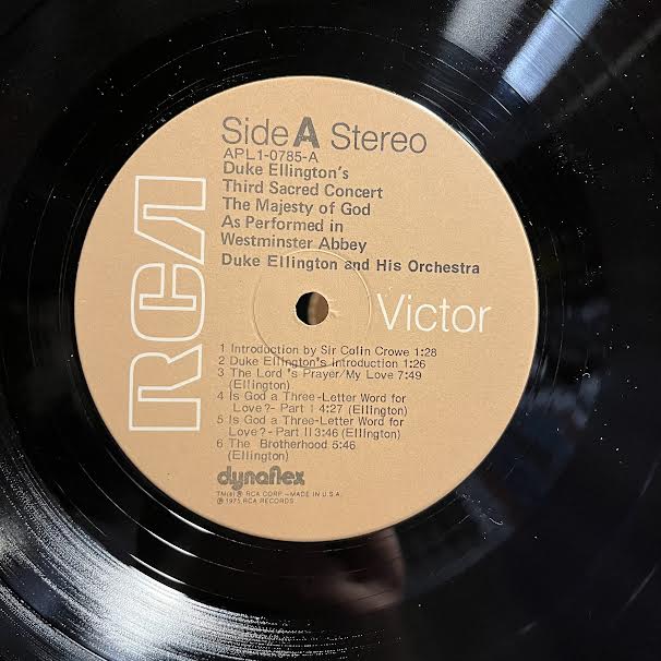 Duke Ellington And His Orchestra - Duke Ellington's Third Sacred Concert, The Majesty Of God, As Performed In Westminster Abbey (VINYL) | Near Mint (NM) Excellent+ (EX+)-Music History