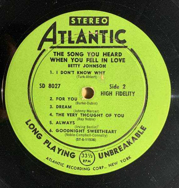 The Song You Heard When You Fell In Love . . . (VINYL) | Very Good Plus (VG+) Very Good Plus (VG+)-Music History