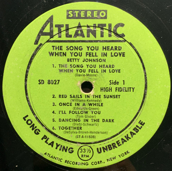 The Song You Heard When You Fell In Love . . . (VINYL) | Very Good Plus (VG+) Very Good Plus (VG+)-Music History