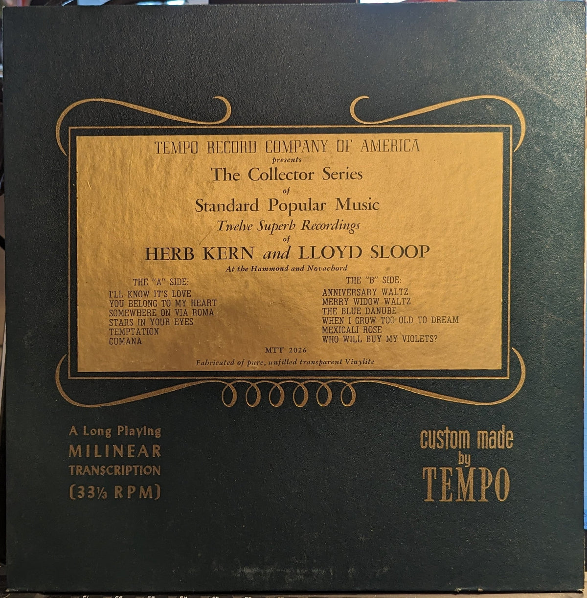 Herb Kern - The Collector Series Of Standard Popular Music *RED* | Very Good (VG) Excellent (EX)-Music History