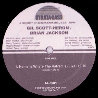 Gil Scott-Heron & Brian Jackson - Home Is Where The Hatred Is (Live) / The Bottle (Live) | Mint (M) Generic-Music History