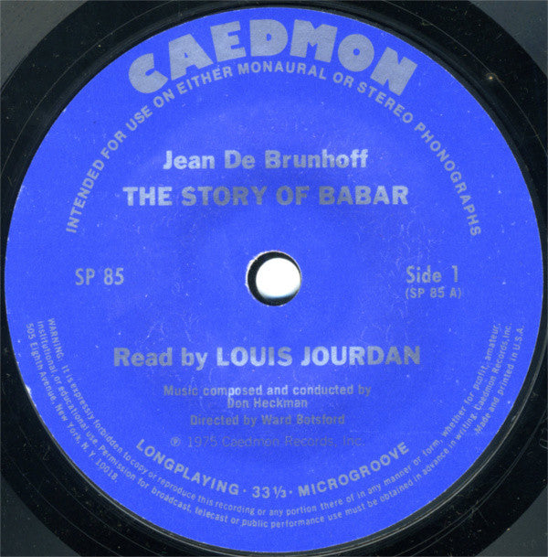 Jean De Brunhoff - The Story Of Babar The Little Elephant | Near Mint (NM) Very Good Plus (VG+)-Music History