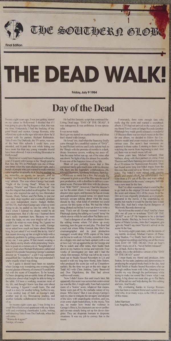 George A. Romero's Day Of The Dead | Mint (M) Mint (M)-Music History