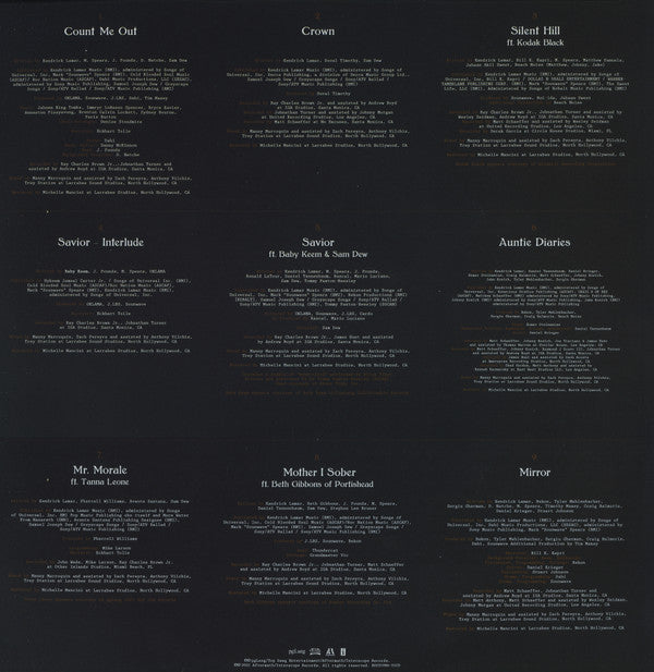 Kendrick Lamar Mr. Morale & The Big Steppers pgLang, Top Dawg Entertainment, Aftermath Entertainment, Interscope Records 2xLP, Album, 180 Mint (M) Mint (M)-Music History