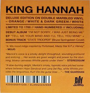 King Hannah  I’M Not Sorry, I Was Just Being Me/Tell Me Your Mind And I'll Tell You Mine  Deluxe Edition | Mint (M) Mint (M)-Music History