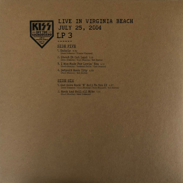 Kiss - Off The Soundboard Live In Virginia Beach July 25, 2004 | Mint (M) Mint (M)-Music History