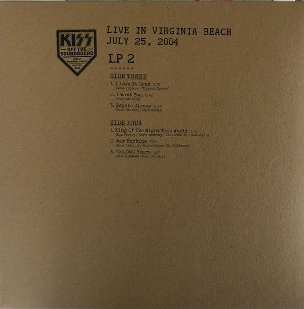 Kiss - Off The Soundboard Live In Virginia Beach July 25, 2004 | Mint (M) Mint (M)-Music History