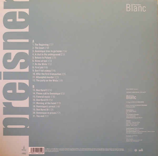 Krzysztof Kieślowski, Zbigniew Preisner - Trois Couleurs Blanc (Bande Originale Du Film) | Mint (M) Mint (M)-Music History