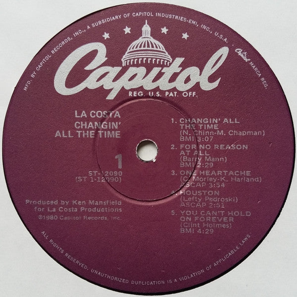La Costa - Changin' All The Time | Near Mint (NM) Near Mint (NM)-Music History