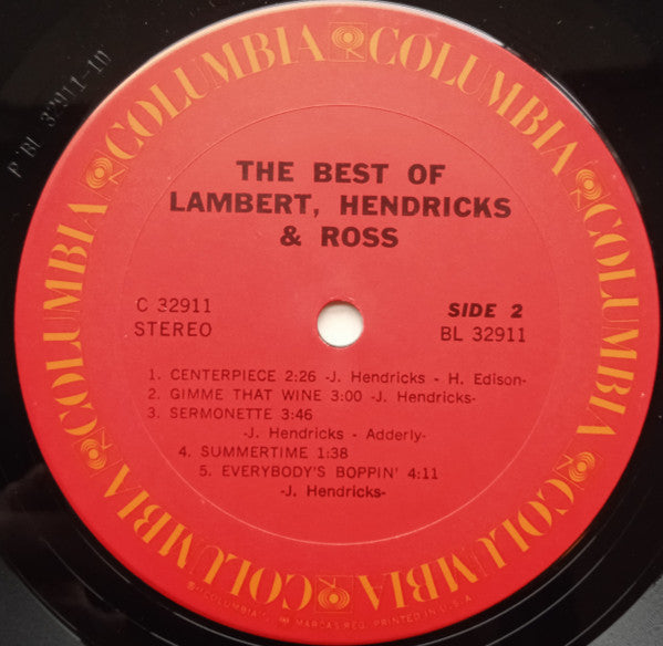 Lambert, Hendricks & Ross - The Best Of Lambert, Hendricks & Ross | Near Mint (NM) Very Good Plus (VG+)-Music History