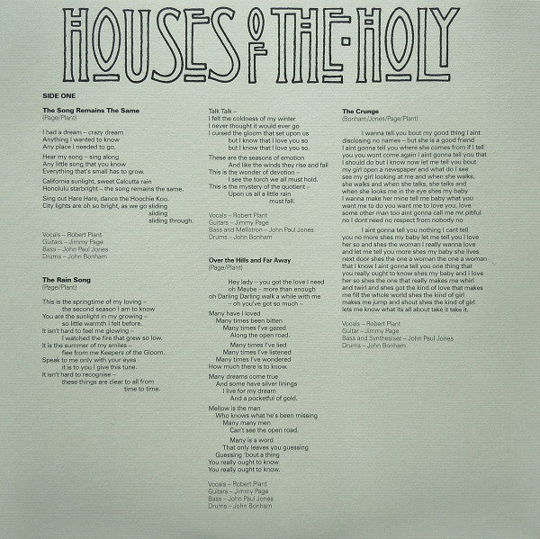 Led Zeppelin - Houses Of The Holy | Mint (M) Mint (M)-Music History