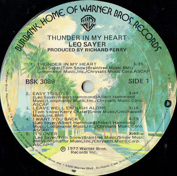 Leo Sayer - Thunder In My Heart | Near Mint (NM) Very Good Plus (VG+)-Music History