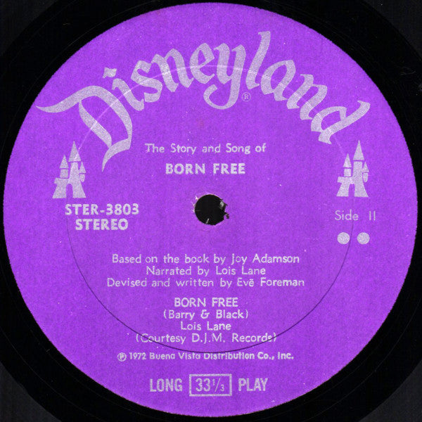 Lois Lane (3) - The Story And Songs Of Living Free Born Free | Near Mint (NM) Very Good (VG)-Music History