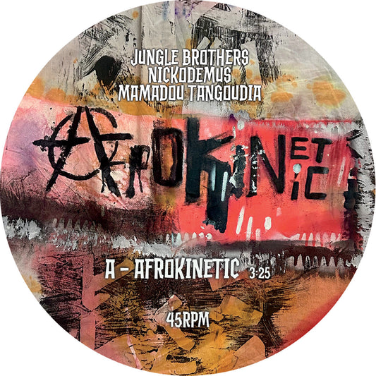 Mamadou Tangoudia Jungle Brothers Nickodemus - Afrokinetic (VINYL 7") | Mint (M) Mint (M)-Music History