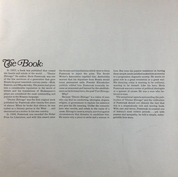 Doctor Zhivago (Original Sound Track Album) | Near Mint (NM) Near Mint (NM)-Music History