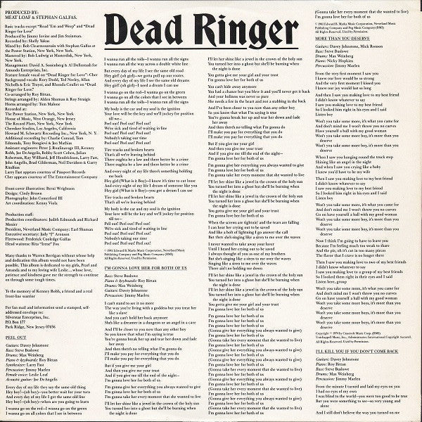 Meat Loaf - Dead Ringer | Near Mint (NM) Near Mint (NM)-Music History
