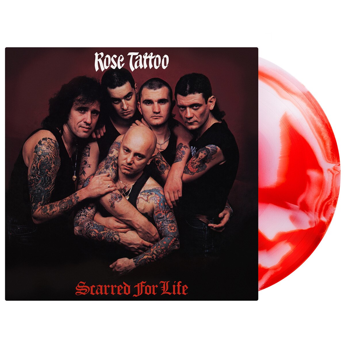 Rose Tattoo - Scarred For Life (140G MOV RED WHITE SWIRLED VINYL) | Mint (M) Mint (M)-Music History