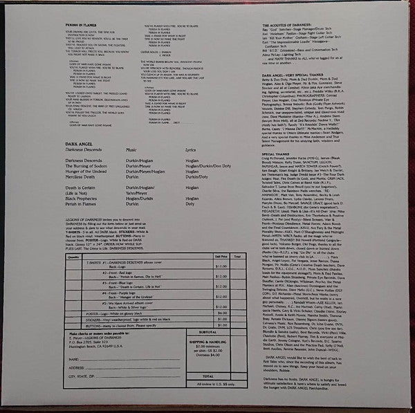 Darkness Descends (VINYL) |-Music History