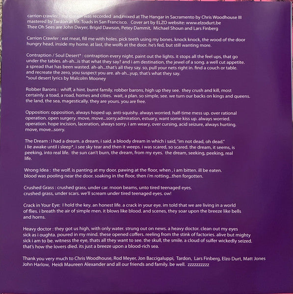 Thee Oh Sees - Carrion Crawler / The Dream EP (PURPLE SMOKE VINYL LP IN THE RED ITR-222 2026) | USED Near Mint (NM or M-) Near Mint (NM)-Music History