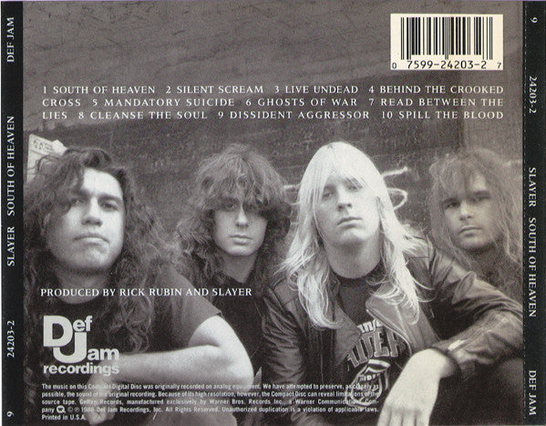 Slayer - South Of Heaven (CD) | Near Mint (NM or M-)-Music History