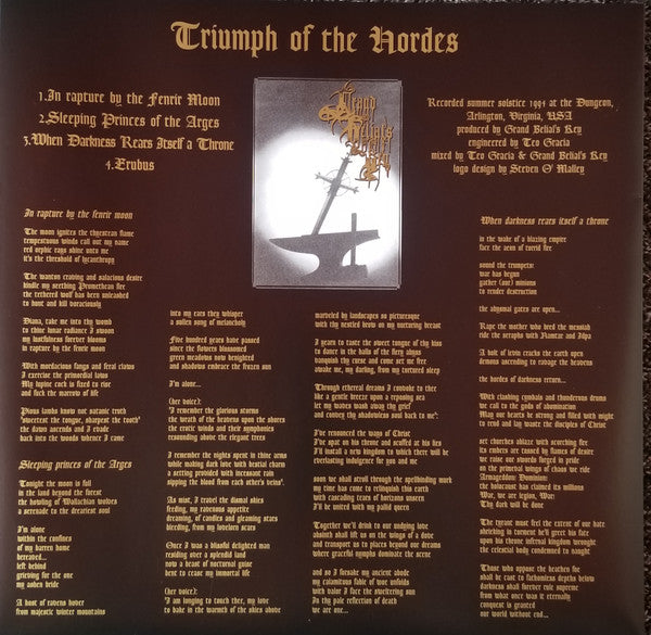 Grand Belial's Key - Goat Of A Thousand Young / Triumph Of The Hordes (VINYL) | Near Mint (NM) Mint (M)-Music History
