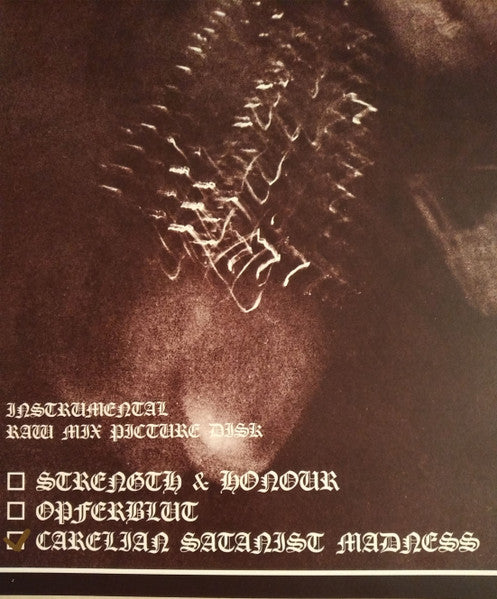 Satanic Warmaster - Carelian Satanist Madness (Instrumental Raw Mix) (vinyl) | Near Mint (NM) Near Mint (NM)-Music History