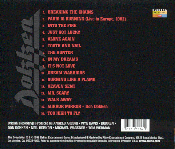 Dokken - The Very Best Of Dokken (CD) | Near Mint (NM) Near Mint (NM)-Music History
