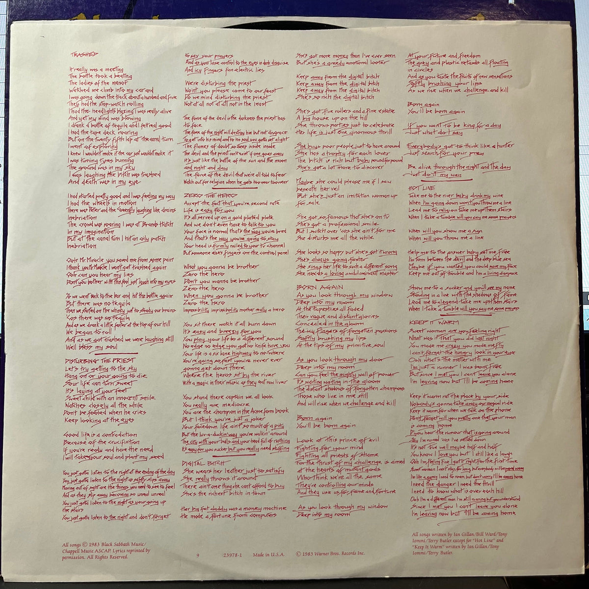 Black Sabbath - Born Again (VINYL) |-Music History