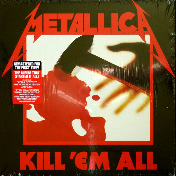 Metallica Kill 'Em All Blackened LP, Album, RE, RM Mint (M) Mint (M)-Music History