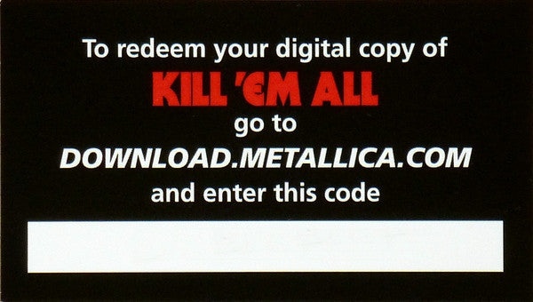 Metallica Kill 'Em All Blackened LP, Album, RE, RM Mint (M) Mint (M)-Music History