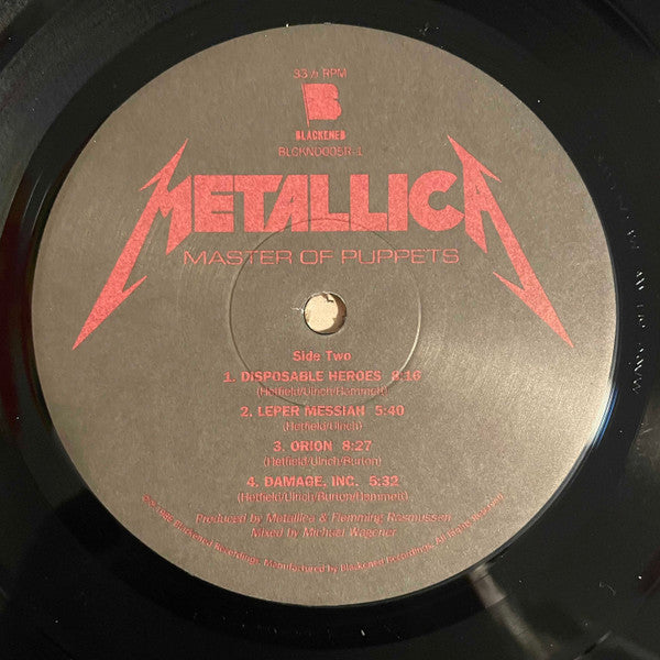 Metallica - Master Of Puppets (180 GRAM VINYL) | Mint (M) Mint (M)-Music History
