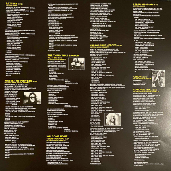 Metallica - Master Of Puppets (180 GRAM VINYL) | Mint (M) Mint (M)-Music History