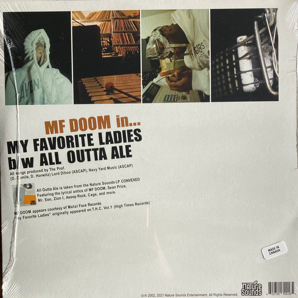 MF Doom, The Prof. meets The Super Villain - My Favorite Ladies b/w All Outta Ale | Mint (M) Mint (M)-Music History
