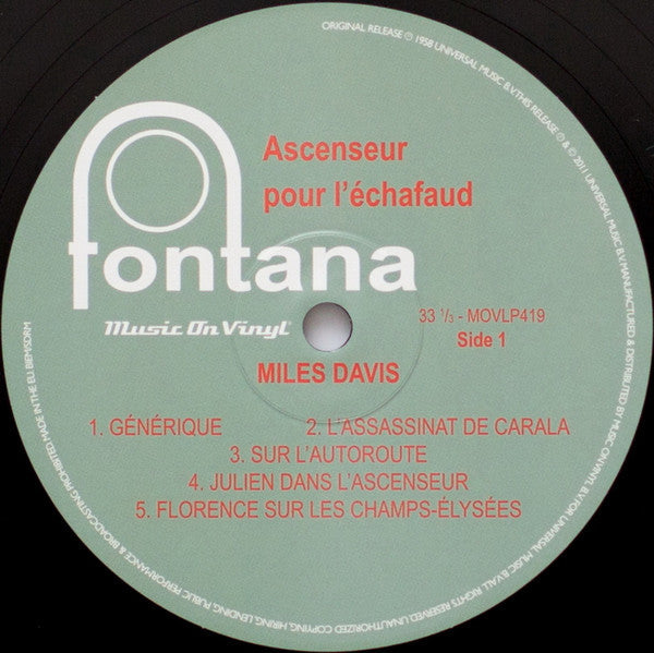 Miles Davis - Ascenseur Pour L'Échafaud (Lift To The Scaffold) | Mint (M) Mint (M)-Music History