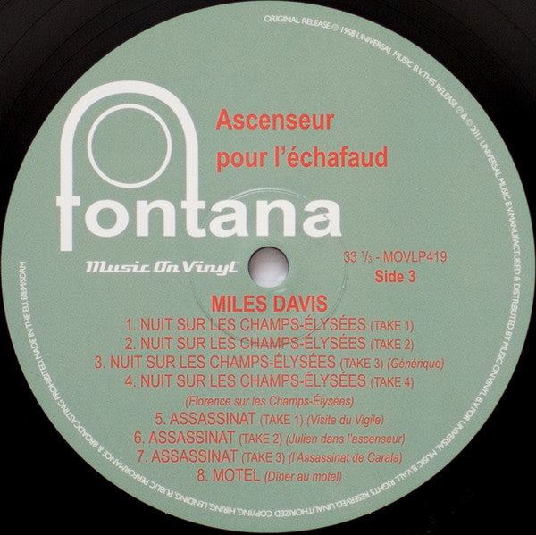 Miles Davis - Ascenseur Pour L'Échafaud (Lift To The Scaffold) | Mint (M) Mint (M)-Music History